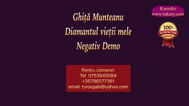 Diamantul vietii mele – Ghita Munteanu – Negativ Karaoke Demo by Gabriel Gheorghiu