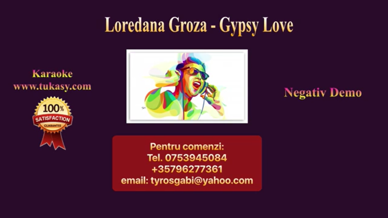 Gipsy Love – Loredana Groza – Negativ Karaoke Demo by Gabriel Gheorghiu