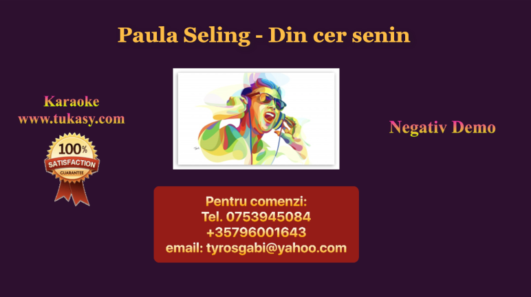 Din cer senin – Paula Seling – Negativ Karaoke Demo by Gabriel Gheorghiu