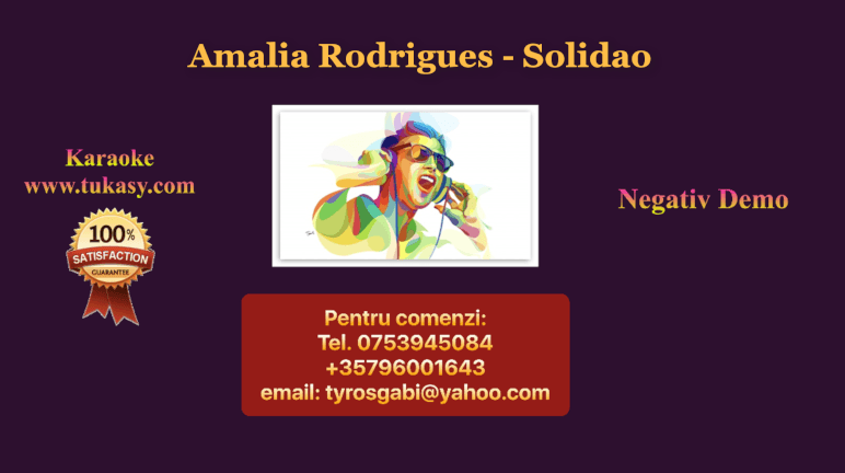 Solidao – Amalia Rodrigues – Negativ Karaoke Demo by Gabriel Gheorghiu