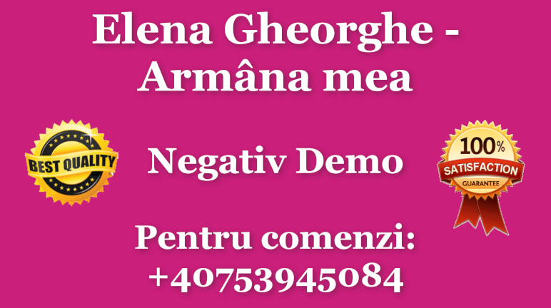 Armana mea – Elena Gheorghe – Negativ Karaoke Demo by Gabriel Gheorghiu
